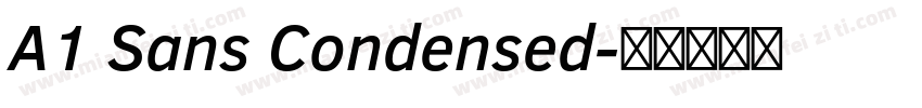 A1 Sans Condensed字体转换